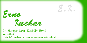 erno kuchar business card