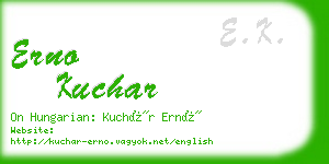 erno kuchar business card